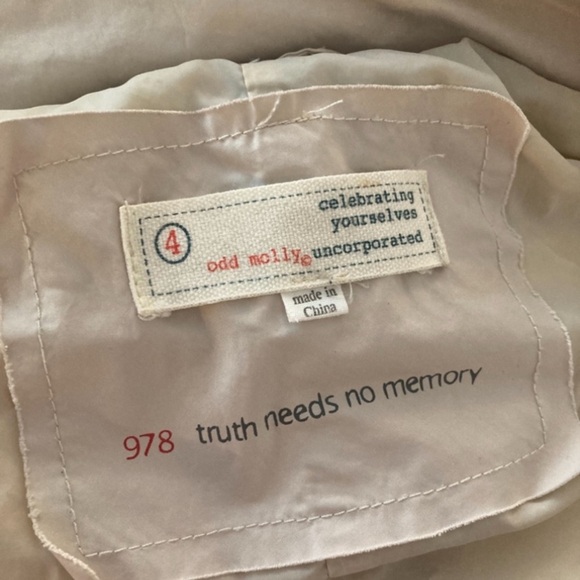 Odd Molly Quilted Down Long Puffer Jacket Size 4 - Picture 8 of 9